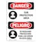 Signmission OSHA Danger Sign, Ear Protection Area Bilingual, 10in X 7in Decal, 7" W, 10" H, Bilingual Spanish OS-DS-D-710-VS-1186 - alternate 1